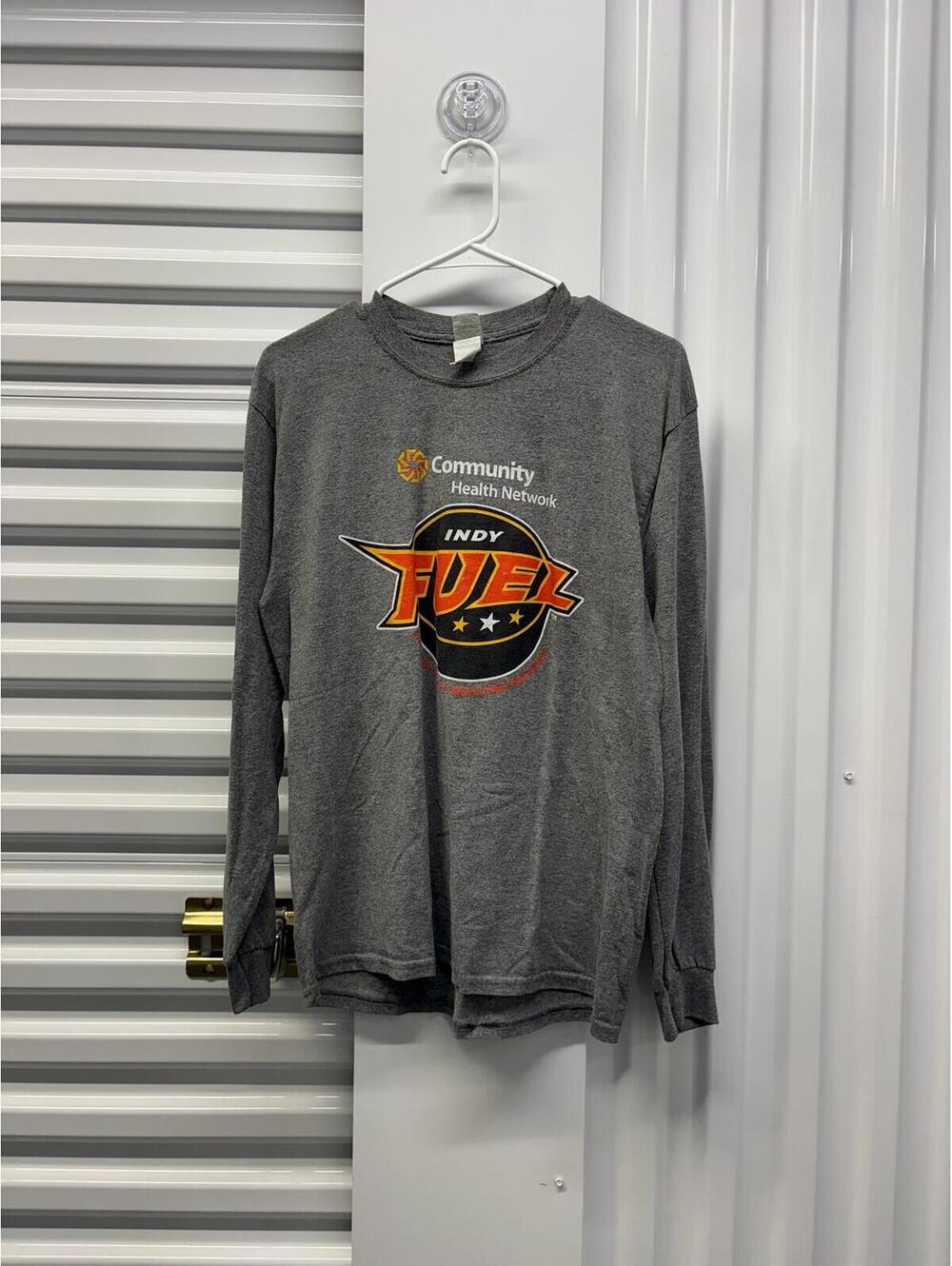Indy Fuel Indy Fuel Logo Long Sleeve T-Shirt Gray Medium Hockey Tee